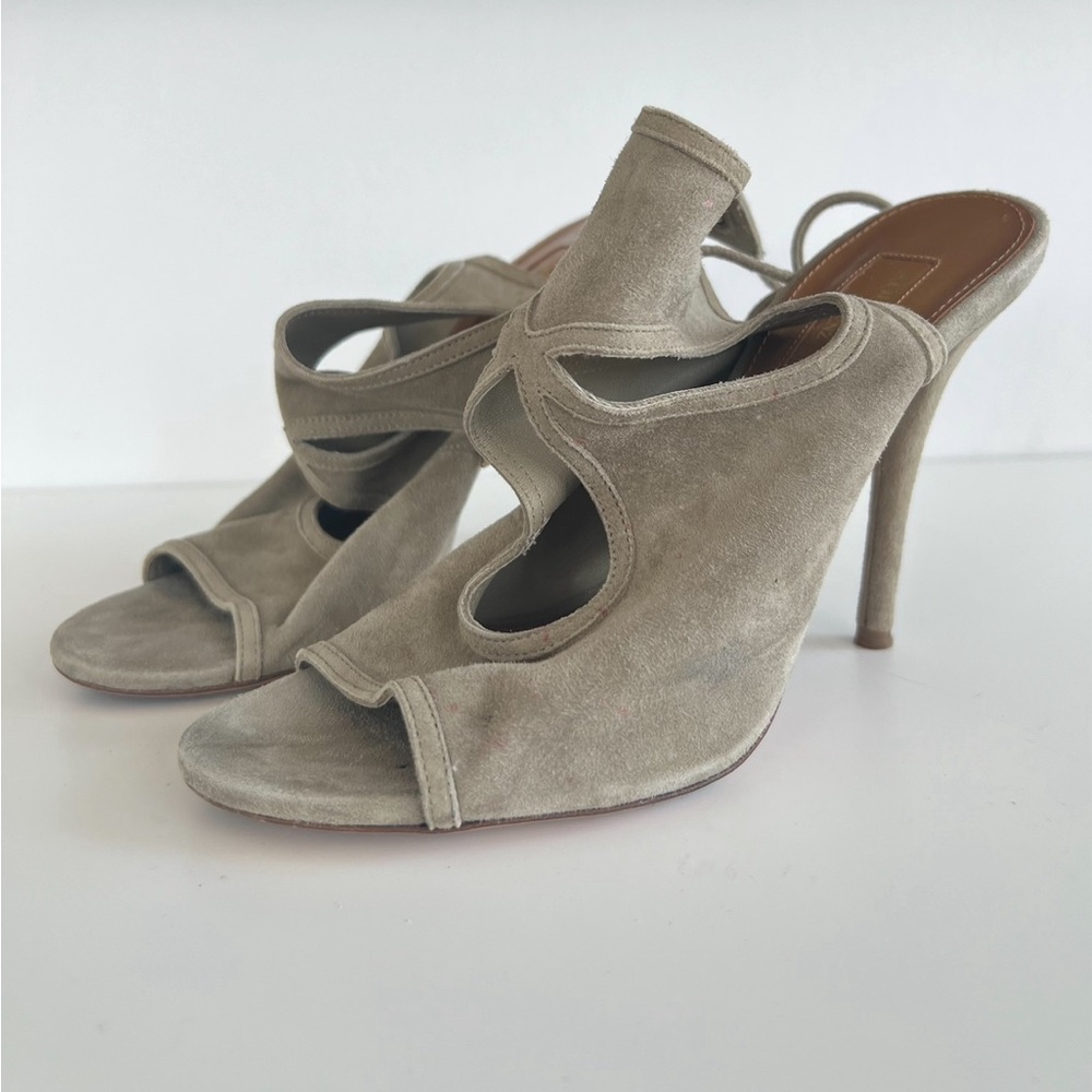 Aquazzura Suede Slingback Heeled Sandals – EU 36 / US 6